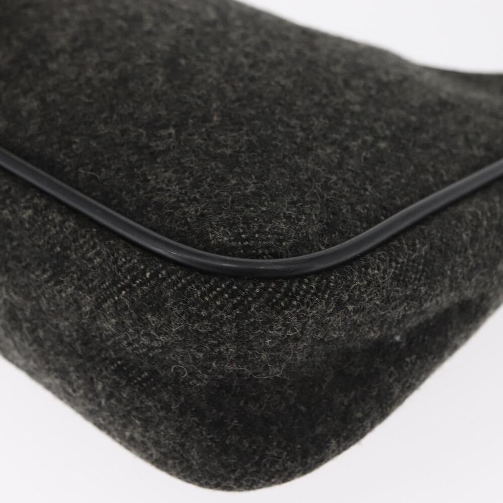 PRADA Sports Hand Bag Wool Gray Silver Auth 155944 - Picture 14 of 16